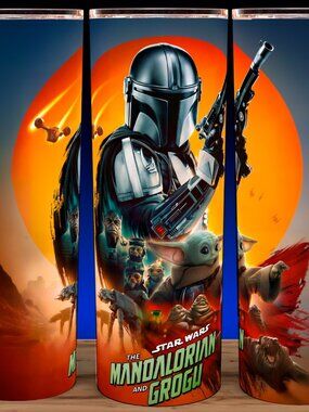 Star Wars The Mandalorian and Grogu Cup Mug Tumbler 20oz